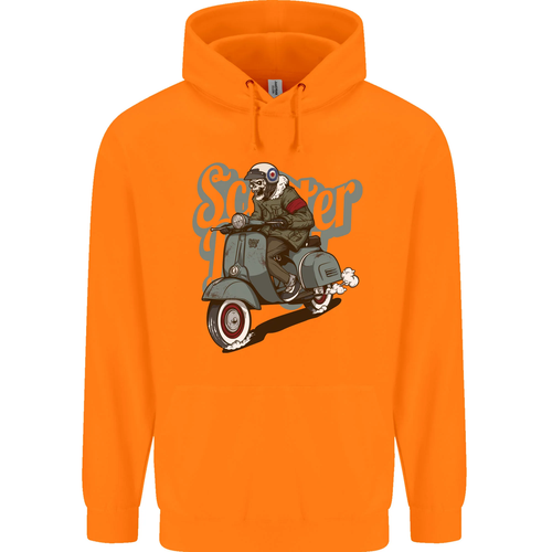 Scooter Skull Motorcycle MOD Biker Childrens Kids Hoodie - Picture 30 of 87
