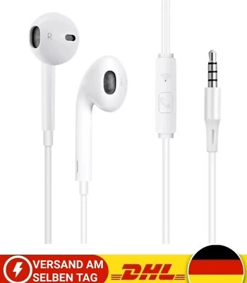 In-Ear Kabel Kopfhörer mit 3,5mm Micro-Klinke Stecker Anschluss -85cm lang - NEU - Bild 1 von 4