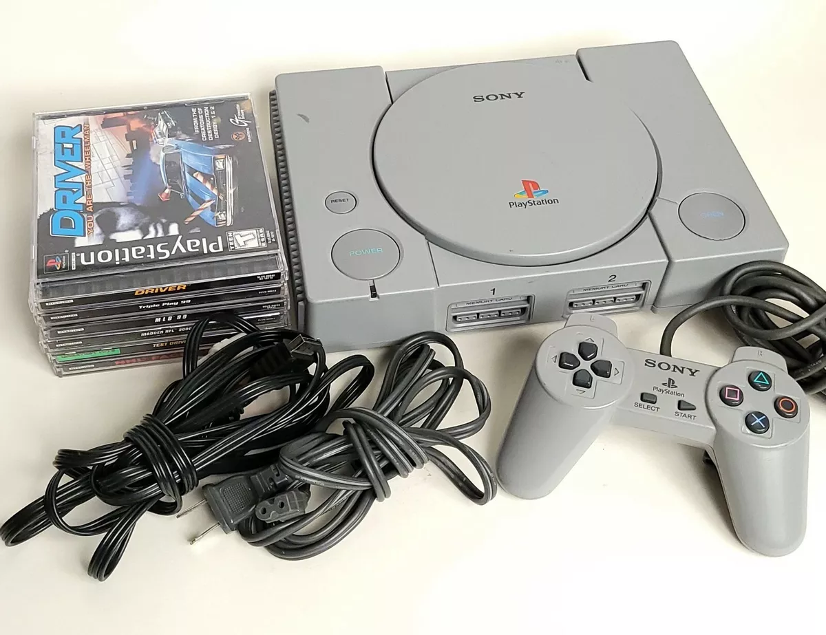 Sony PlayStation 1 Original PS1 SCPH-7501 Console OEM Control w/ 6 Games  Tested