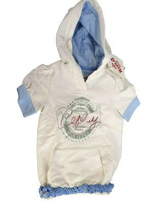 Replay Baby Girl Sweatshirt Dress Hooded Top Blouse Short Sleeve 18 Month 86 cm