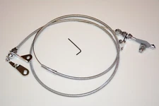 Ford C4 Stainless Braided Kick Down Cable Transmission Kickdown Trans C-4 Detent