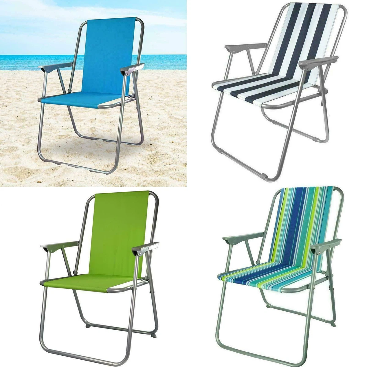 Folding Garden Patio Spring Deck Chair Picnic Camping Beach