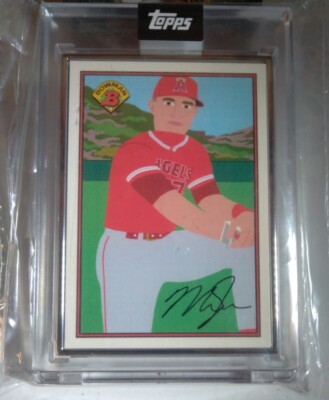 Mike Trout 2021 Topps Project 1989 Bowman  Keith Shore SilverFrame Art Proof /99