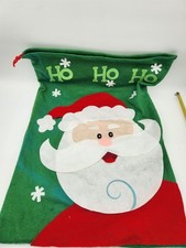 Santa Claus 19x26" Sack Large Felt Christmas Drawstring Gift Present Bag