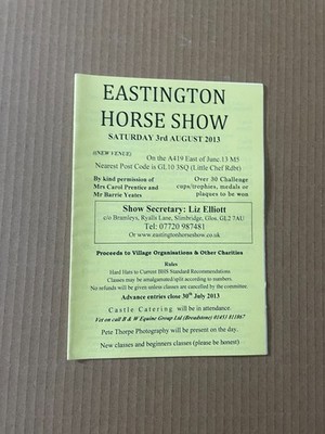 Eastington Horse Show - Saturday 3rd August 2013 - Paperback