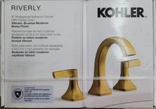 Kohler Riverly Widespread Bathroom Sink Faucet - Brass - 1PR38330-4D-2MB-AA G4B2