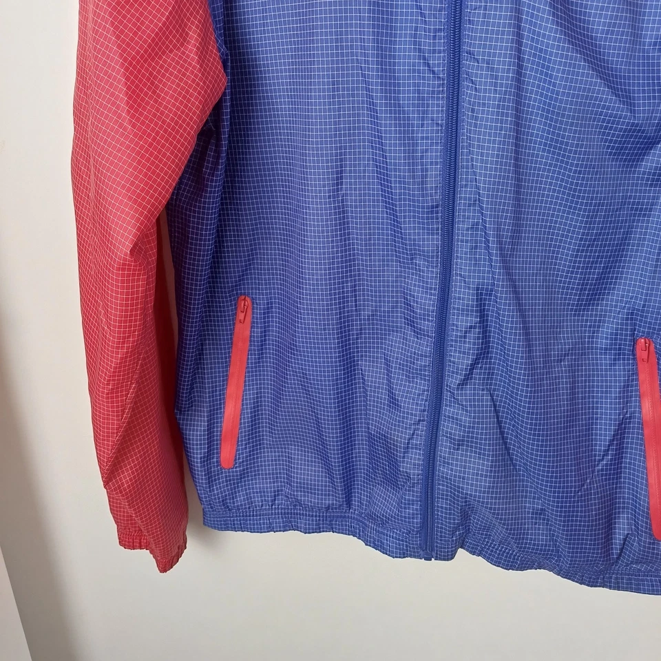 No Fear Amplifi Red / Blue Lightweight Jacket with Hood / Headphones Size L - Image 4 of 4