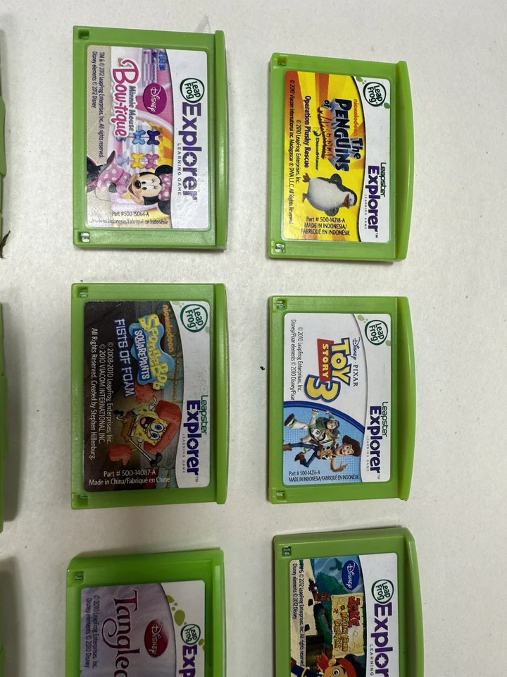 Leap Frog Leapster Explorer Games Lot Of 9 SpongeBob Toy Story 3 Monsters Univ - Image 4 of 4