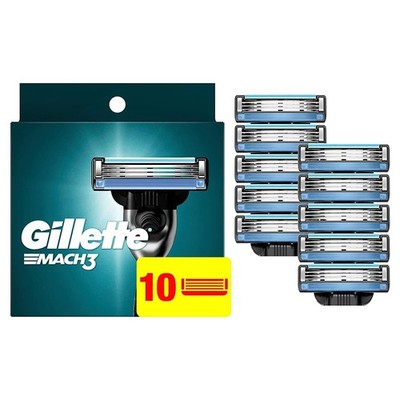 Razor Blade Refills 10 Count Gillette Mach3