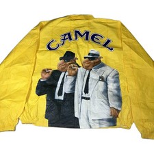 Vintage Camel Windbreaker Men Size XL Yellow Full Zip Blues Brothers 1992