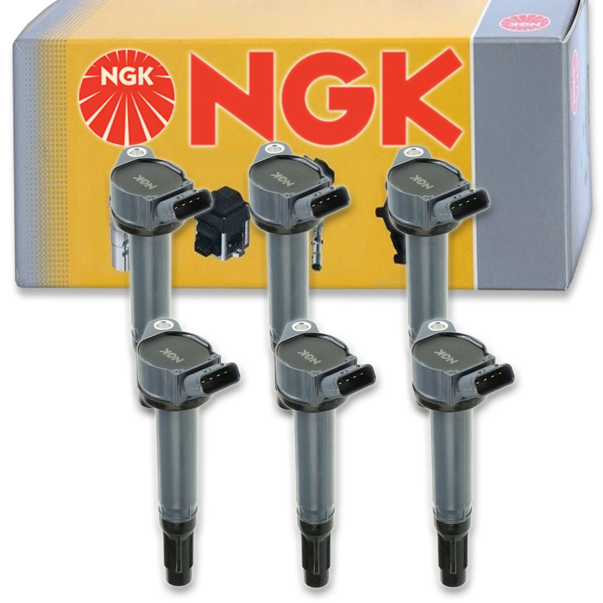 6 pc NGK Ignition Coils for 2007-2018 Lexus ES350 3.5L V6 Spark Plug Wire av