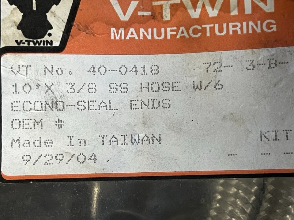 Kit de linha de óleo Harley Davidson 3/8" aço inoxidável trançado 10' X 3/8" helicóptero - Imagem 3 de 3