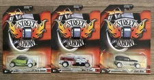 Lot of 3 HOT WHEELS STREET SHOW 32 FORD COUPE - WAY TOO FAST - MIDNIGHT OTTO