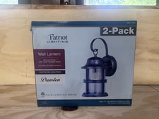 Patriot Lighting Wall Lantern 2 Pack Bronze Finishwith Clear Seeded Glass