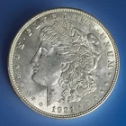 1921-D AU Condition. Morgan Silver Dollar. Interesting Ungraded Bright