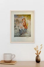 PIERRE-AUGUSTE RENOIR ORIGINAL SIGNED PRINT, COA + APPRAISAL $3,500 USD.