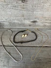 Vintage Costume Jewelry Lot Monet Necklaces Earrings Gold Tone Silver Tone