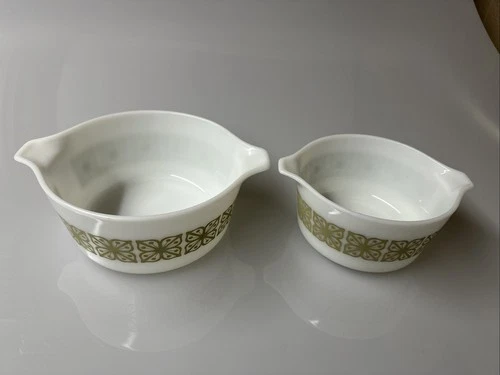 Pyrex Vintage Pattern Casserole Dishes, No Lids