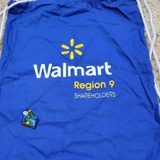 Duo WALMART 2018 SHAREHOLDERS WEEK REGION 9 ISSUED EMPLOYEE BAG/ ALLIGATOR PIN.