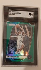 2024 - 25 Panini Prizm Anthony Edwards Minnesota Timberwolves Green Prizm SGC 9