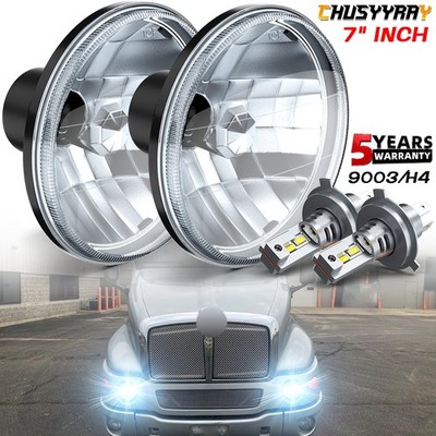 For Kenworth T2000 1997-2011 Pair 7inch Round Main/Dipped Beam With H4 AA+