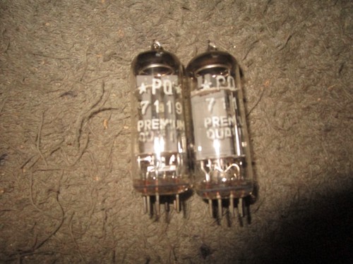 (2) NOS to Strong Testing Amperex PQ 7119 Audio Tubes