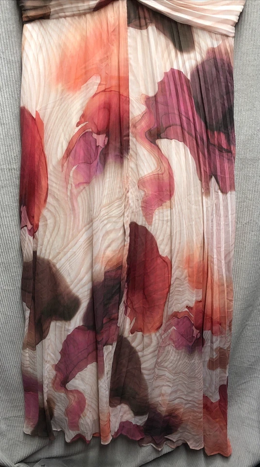 Vestido Express Talla Grande Pintura Acuarela Transparente Maxi Espaguetis Suave Femenino Foto 2 de 4