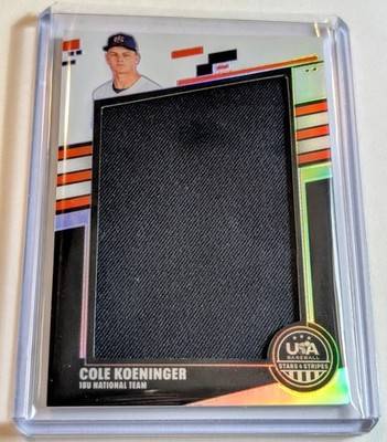 2026 Panini Stars & Stripes Cole Koeninger Game Used Jumbo Materials Silver /125