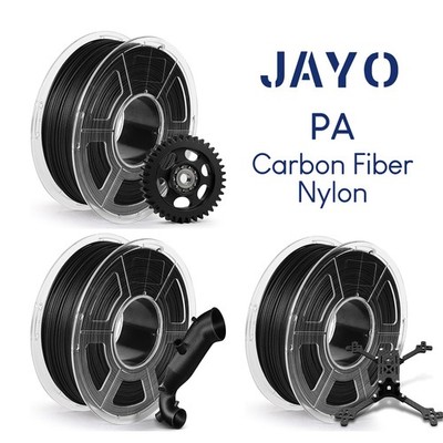 JAYO 1KG Black Easy PA/PA6-CF/PA6-GF/PA12-CF Carbon Fiber 3D Filament Nylon 1.75
