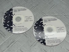 Frontier 7700 Disc 1 and 2 Restore / Recovery DVD Set MS01 3.1 F