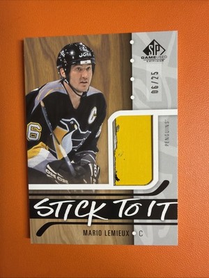 24-25 SP GAME USED Mario Lemieux /25 Stick To it STI-ML