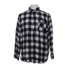 Infinity Man, Flanellhemd, Größe: 46, Schwarz/Weiß, Baumwolle, Karo #m2P