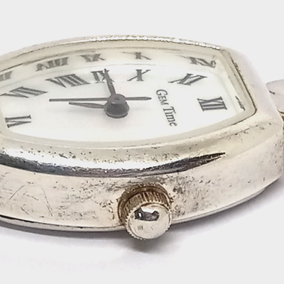 Vintage Gem Time 925 Sterling Silver Case & Band Gemstone  display picture 1