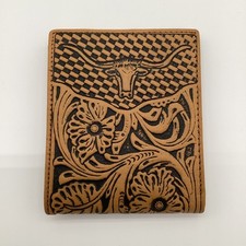 Longhorn Steer Genuine Leather Bifold Wallet