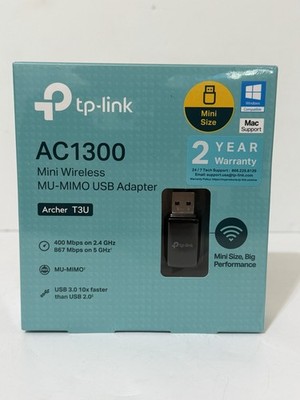 TP-Link AC1300 USB WiFi Adapter(Archer T3U)- 2.4G/5G Dual Band Wireless