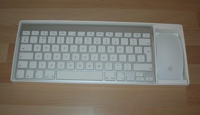 Apple Wireless Keyboard A1314 UK Layout und Kabellose Maus A1296