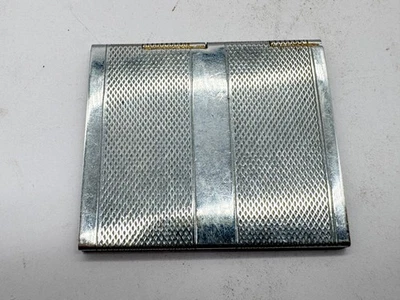 VINTAGE CHROME PLATED CIGARETTE CASE SNAP OPEN POCKET BOX - Image 1 of 4