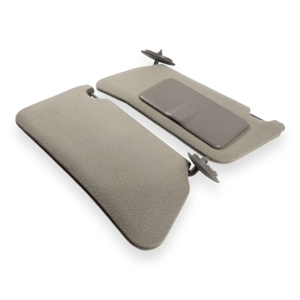 2000-2005 Pontiac Grand Am Driver & Passenger Side Sun Visor Pair Gray Cloth - Image 4 of 4