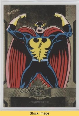 2024 Skybox Marvel Metal Universe Avengers High Series Gold Nighthawk READ 6o2