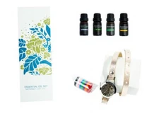 Essential Oil Bracelet With 4 Essential Oils Jewelry Scented Bracelet 100% Pure