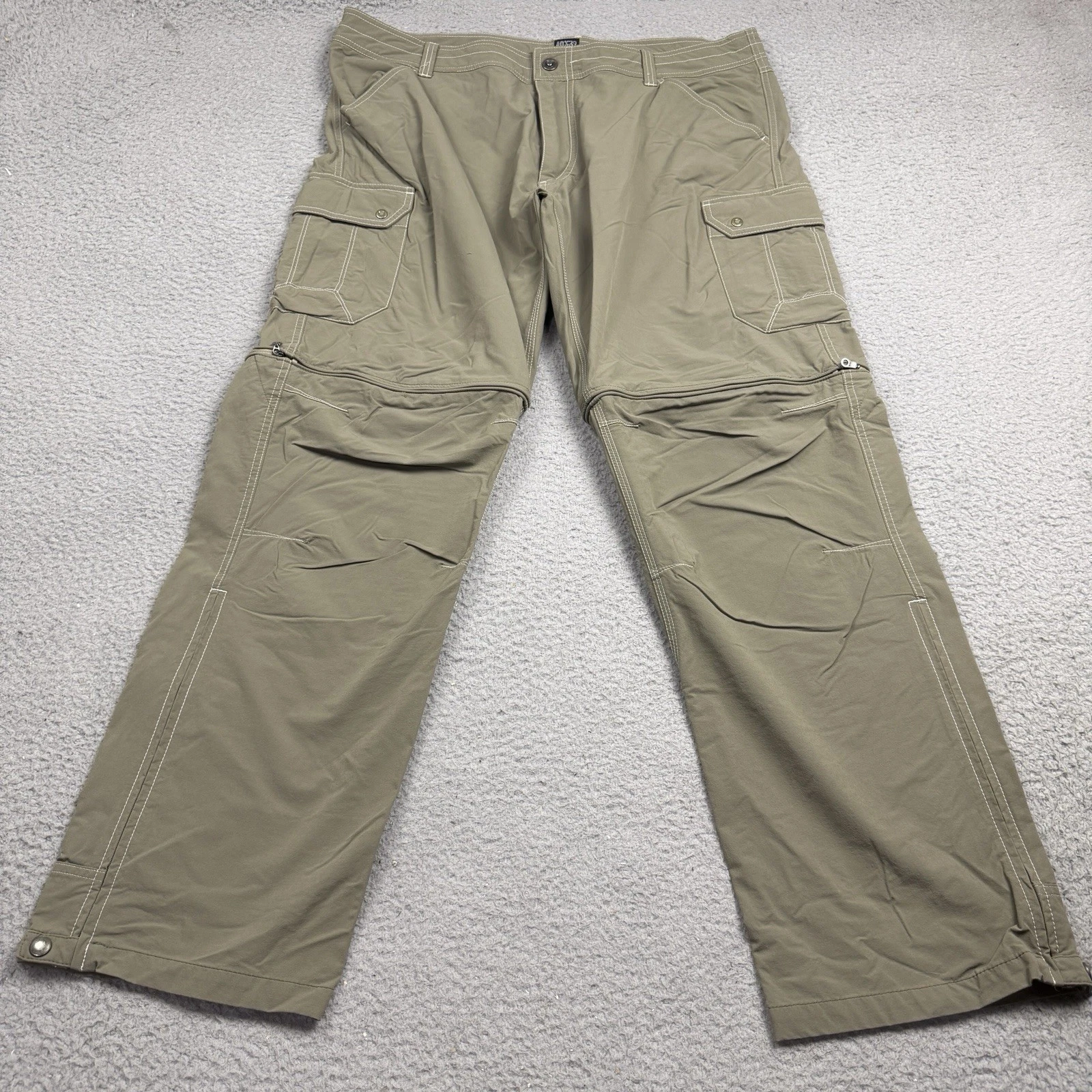 Kuhl Pants Mens 40x32 Beige Renegade Convertible Zip Outdoor Hiking Mountain