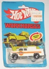VINTAGE 1984 Hot Wheels WORKHORSES "NO MARK's" PHONE TRUCK White Malaysia #5906
