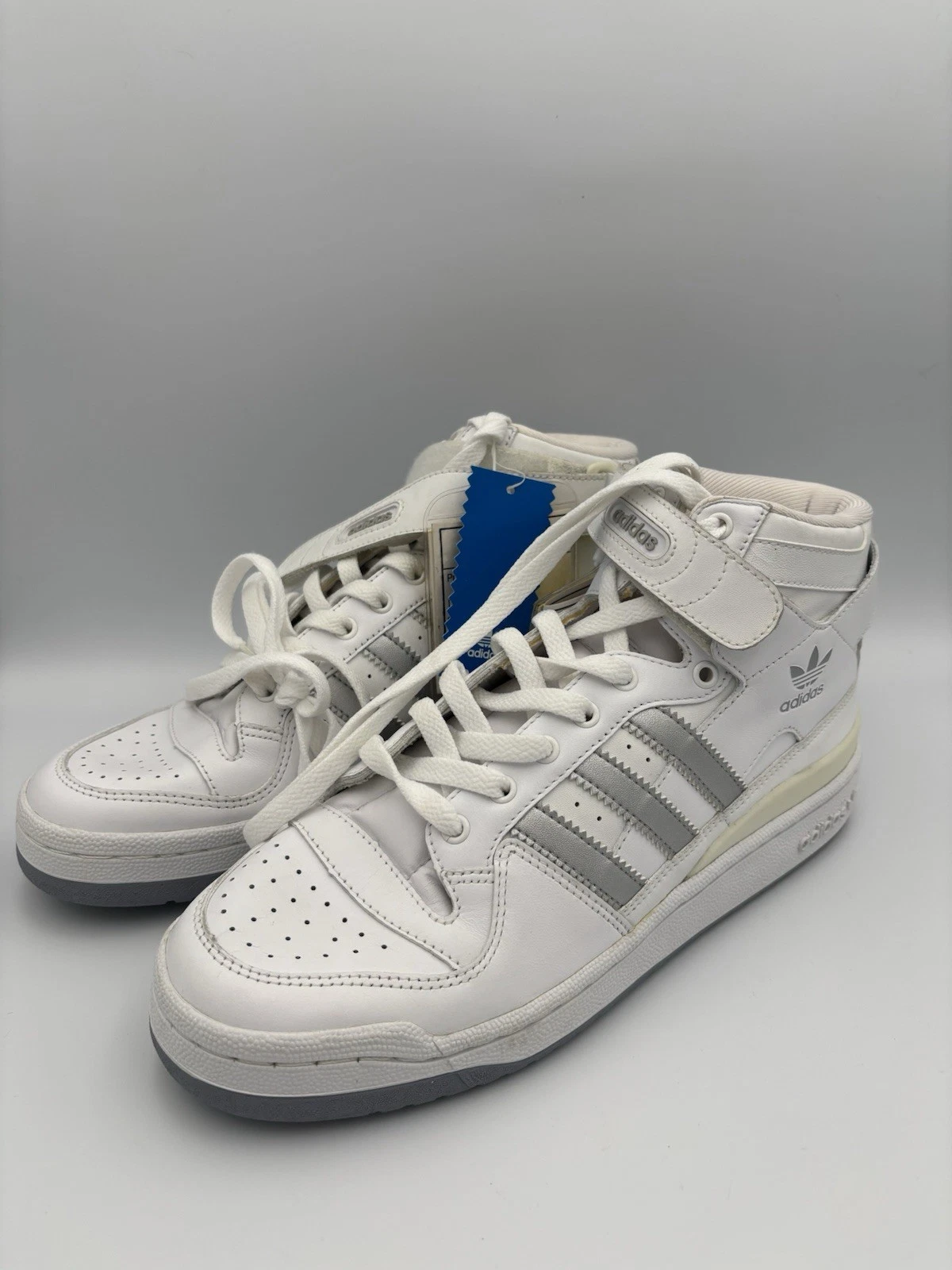 adidas forum mid UK. 8 5 Rari campioni bianco argento mai indossati