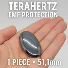 Terahertz Palm Stone – Polished Worry Stone for EMF Protection, Reiki & Healing