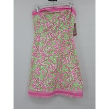 Lilly Pulitzer Vintage Sienna Dress Color White Peanut Island Women's Size 10