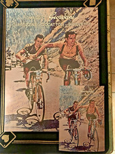 Poster Locandina AUTOGRAFATO Ciclismo Foto Coppi e Bartali GIORDANI 29 X 22 CM 