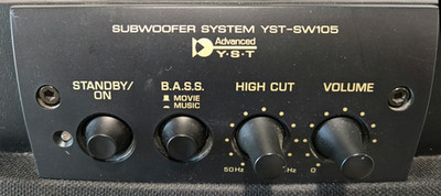 Yamaha YST-SW105 Wired Subwoofer System, Black Wood, Used - Mint