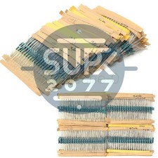 3120pcs NEW 156 Values 1/4W 1% 1 ohm-10M ohm Metal Film Resistors Assortment