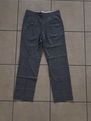 Ermenegildo Zegna Men s Gray Wool double Pleated Straight Dress Pants 34W