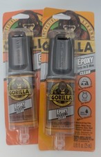 2X NEW Gorilla 42001 Epoxy Adhesive Clear Glue .85 Oz - 5 Minute Set